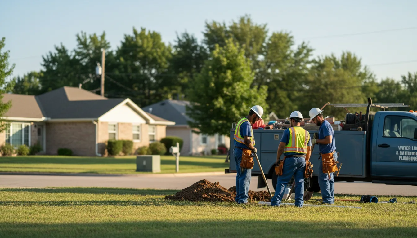 Residential water line and bathroom plumbing service in Noel, MO